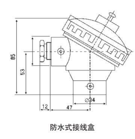 鎳鉻熱電偶防水式接線盒圖