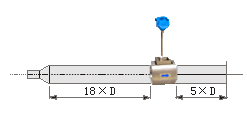 氣體流量表直管段安裝要求示意圖二